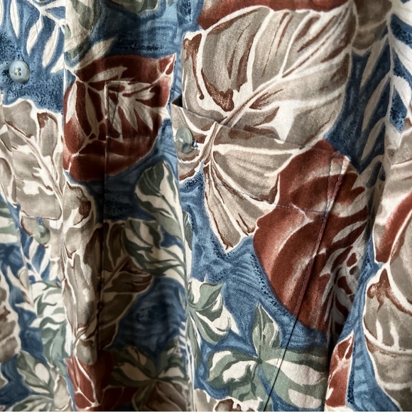 Campia Moda Hawaiian Shirt L Green Fuana S/S Aloha Lounge Size L - Picture 7 of 13